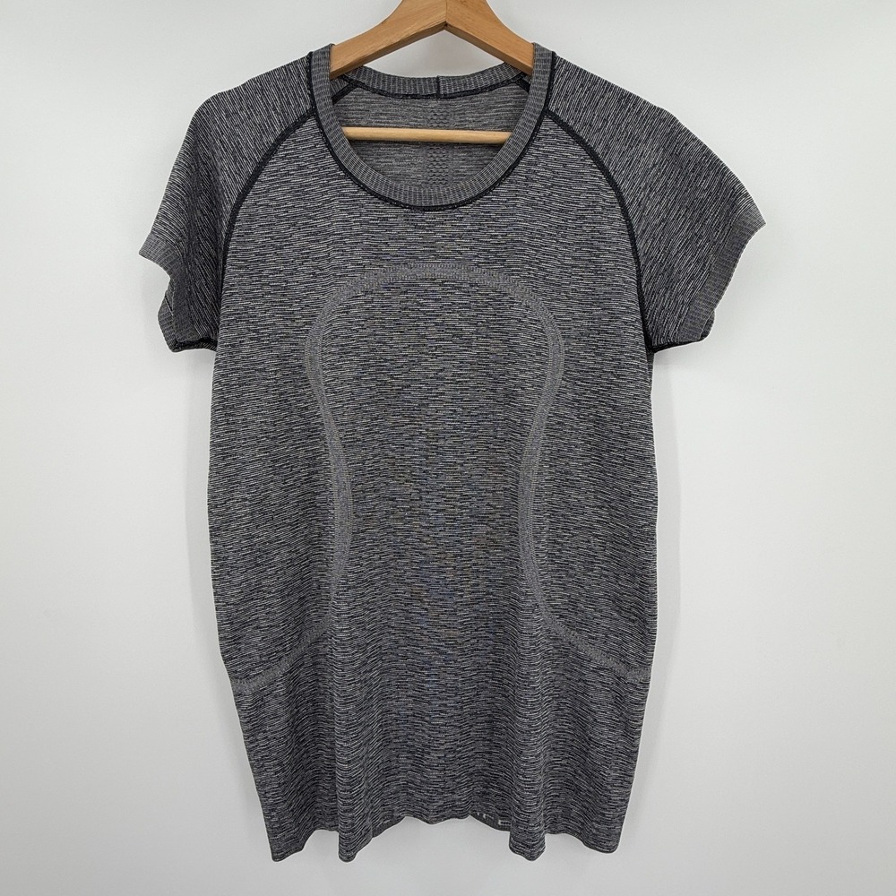 Lululemon Swiftly Tech Short Sleeve Crew Athletic Top Black Womens Size 12